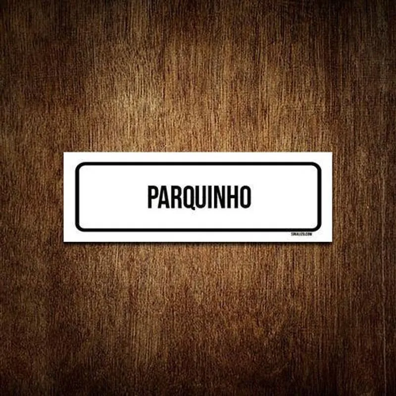 Placa De Sinalização Setor - Parquinho (30X10)