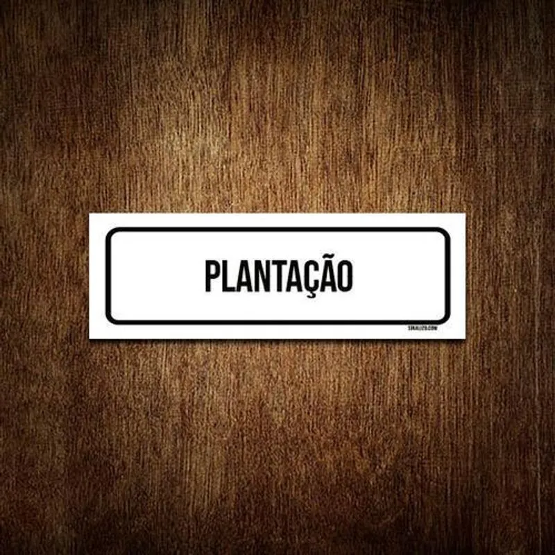 Placa De Sinalização Setor - Plantação (30x10)