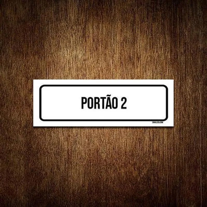 Placa De Sinalização Setor - Portão 2 (30X10)