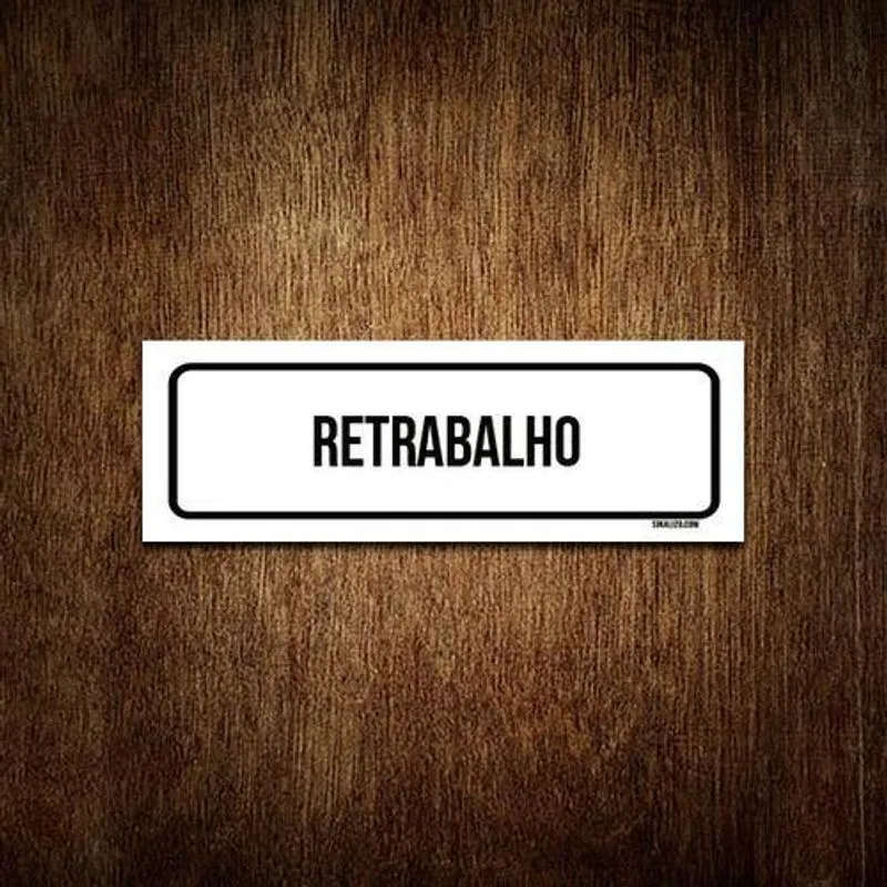 Placa De Sinalização Setor - Retrabalho (30x10)