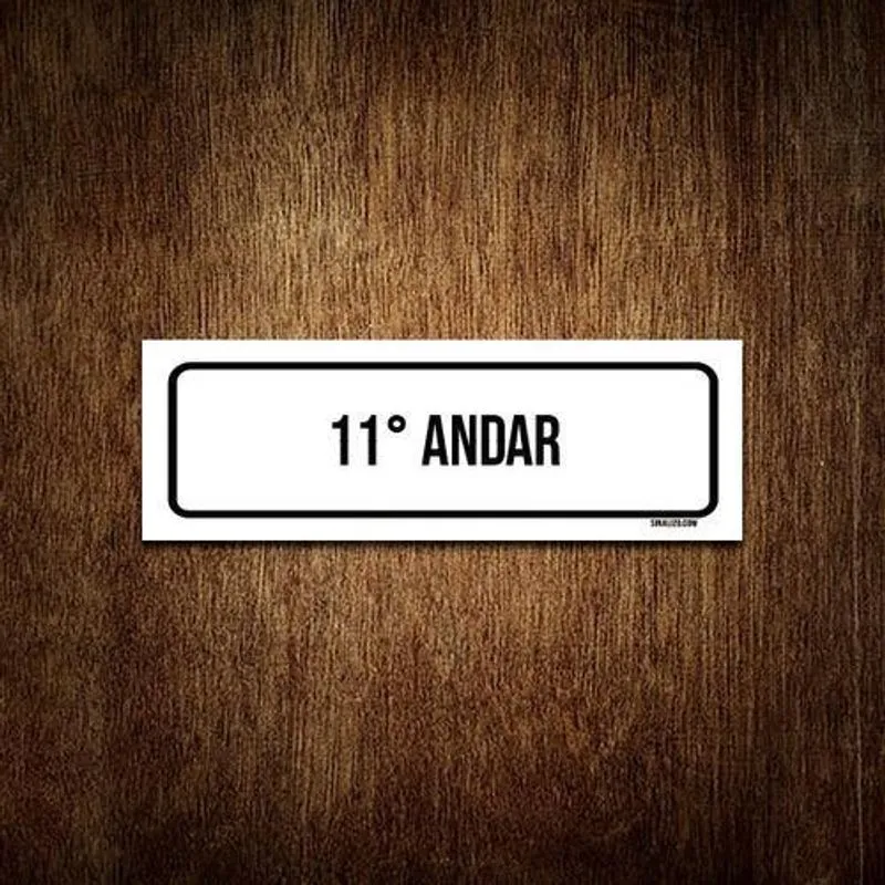 Placa De Sinalização Setor - 11 Andar (30X10)