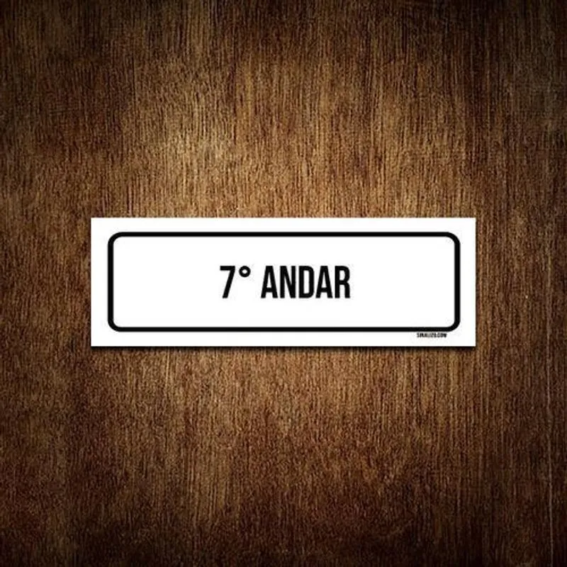 Placa De Sinalização Setor - 7 Andar (30X10)
