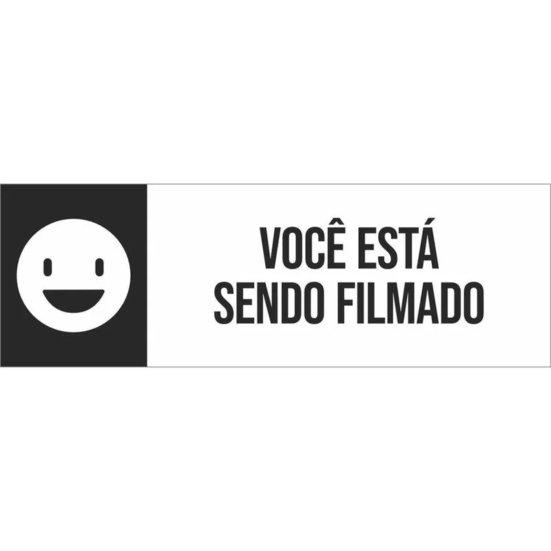 Placa Setor Ícone - Você Está Sendo Filmado 30X10