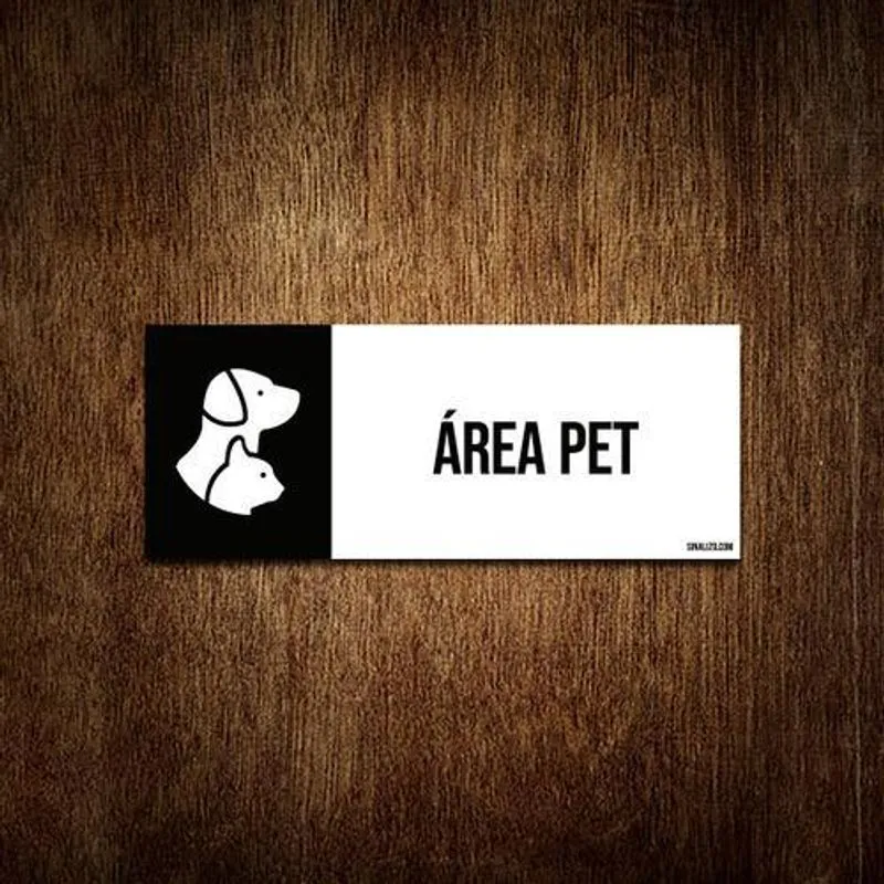 Placa Sinalização Setor Ícone Área Pet Ref