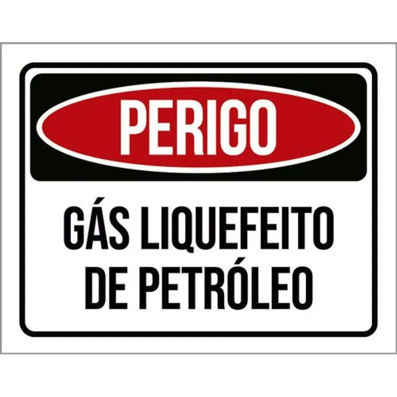 Kit 10 Placas Perigo Gás Liquefeito Petróleo 36x46