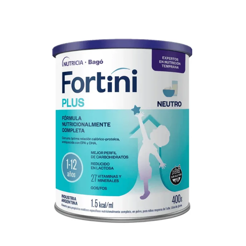 Suplemento Nutricional Infantil Fortini Plus Polvo sabor Neutro x 400 g