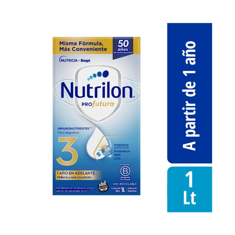Leche fluída infantil Nutrilon ET 3 brik 1 lt.