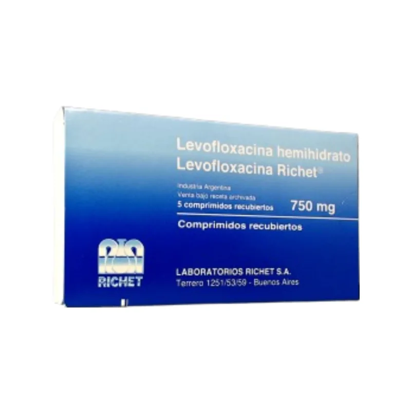 Levofloxacina Richet Levofloxacina 750 mg x 5 Comp Recubiertos