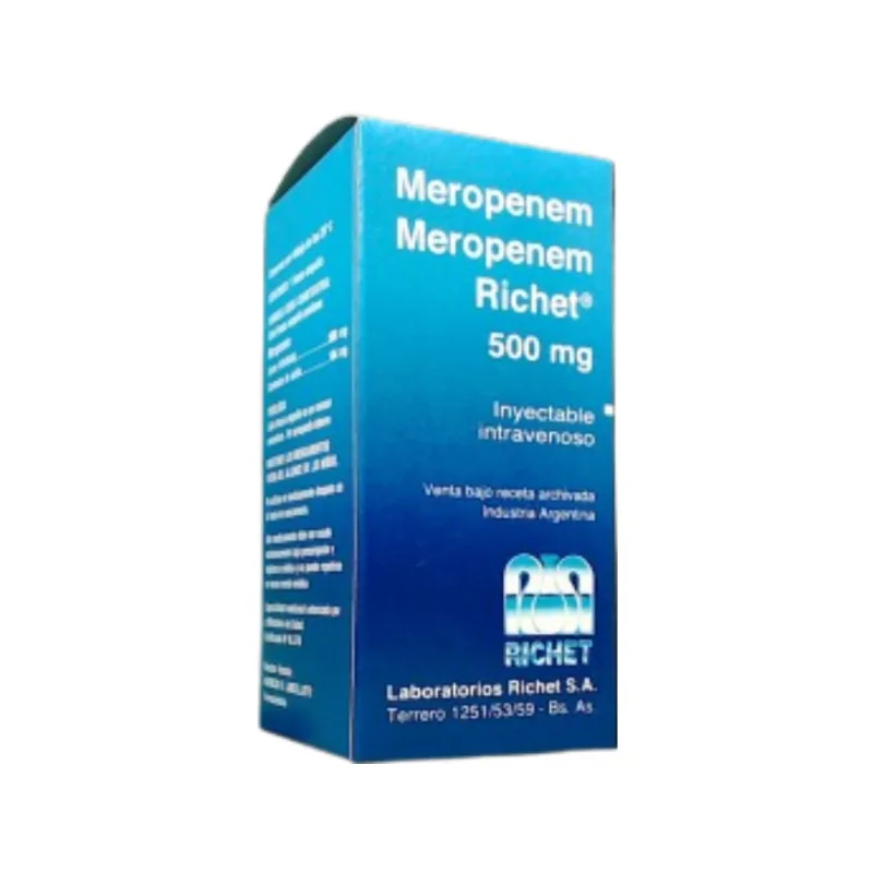 Meropenem Richet Meropenem 500 mg x 1 Frasco Ampolla Inyectable Intravenoso