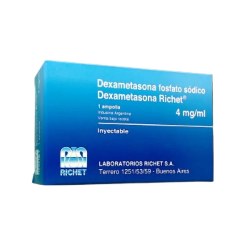Dexametasona 21 Fosfato Richet 8mg/2ml Jeringa Inyección Ampolla x 1