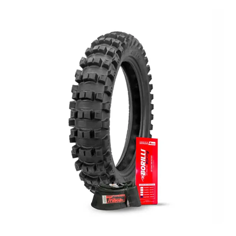 KIT PNEU BORILLI 90/100-21 7DAYS E 110/100-18 EXC+2CÂMARAS