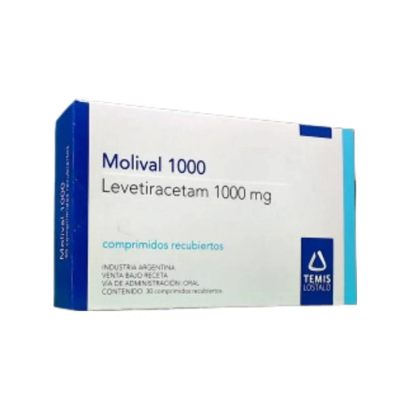 Molival 1000 Levetiracetam 1000 mg x 30 Comp Recubiertos