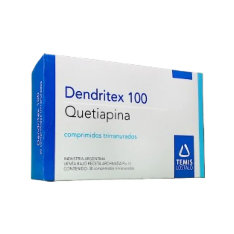 Dendritex 100 mg Quetiapina x 30 Comp.Trirran