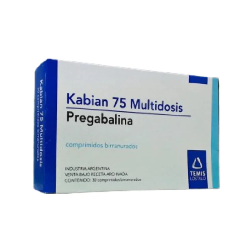 Kabian Multidosis 75 mg + Pregabalina x 30 Comp Birranurados