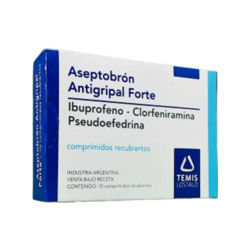 Aseptobron Antigripal Forte Clorfeniramina Maleato + Ibuprofeno x 10 Comp