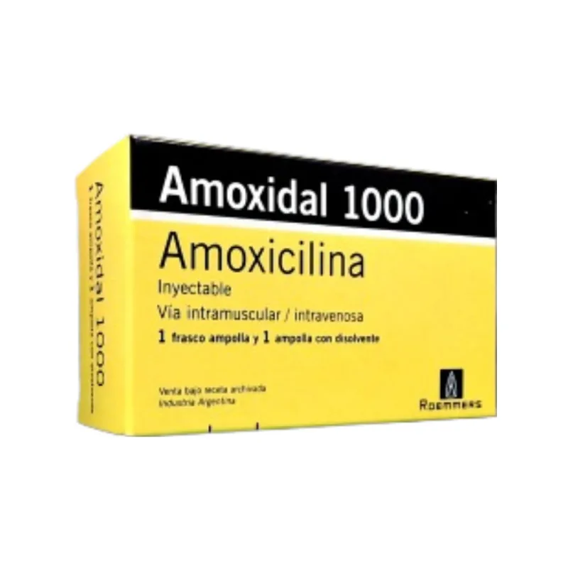 Amoxidal Amoxicilina 1 g Inyectable Ampolla x 1 Dosis