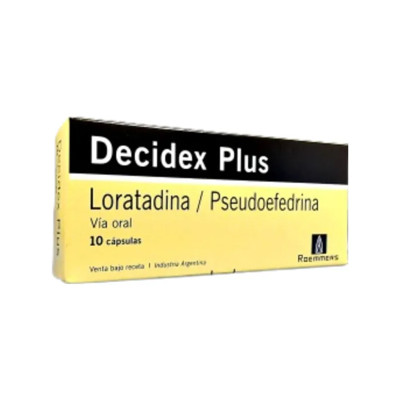Decidex Plus Loratadina + Pseudoefedrina x 10 Cáps