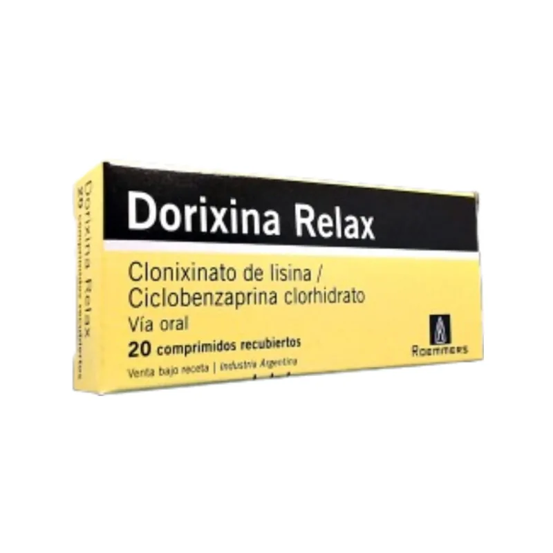 Dorixina Relax Clonixinato de Lisina + Ciclobenzaprina Clorhidrato x 20 Comp Recubiertos