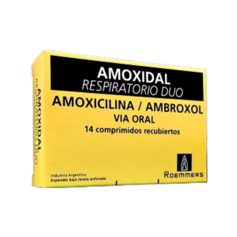 Amoxidal Respiratorio Duo Amoxicilina + Ambroxol x 14 Comp Recubiertos
