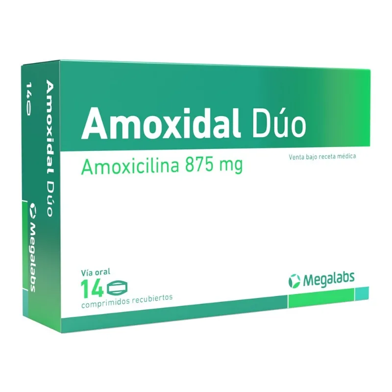 Amoxidal Dúo 875 Mg Caja con 14 Comprimidos Recubiertos