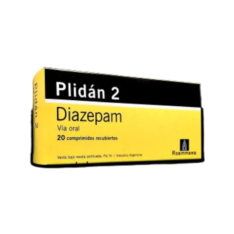 Plidan 2 mg Diazepam x 20 Comp Recubiertos