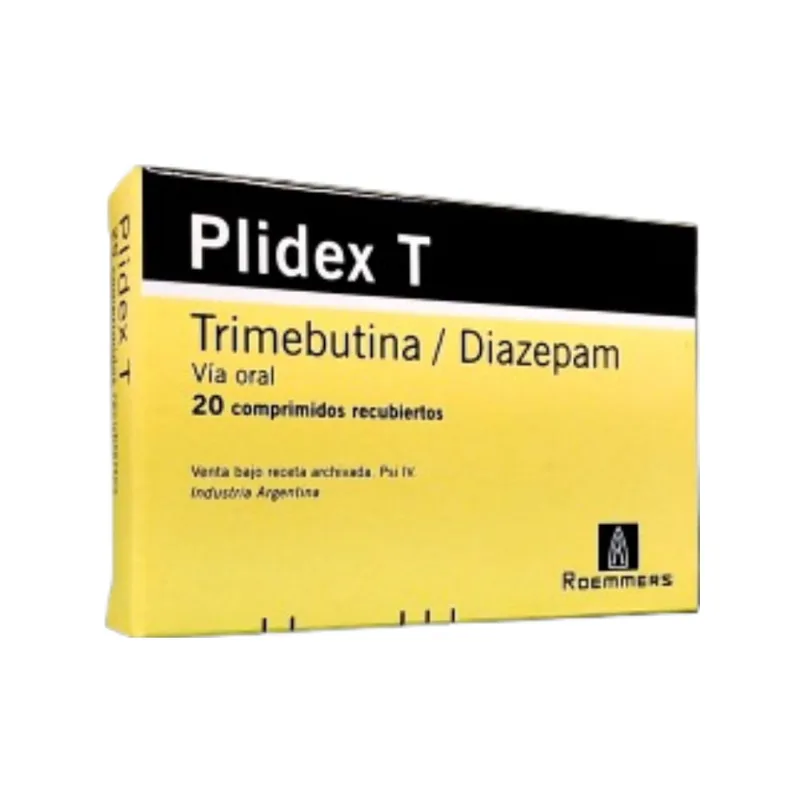 Plidex T Diazepam + Trimebutina x 20 Comp Recubiertos