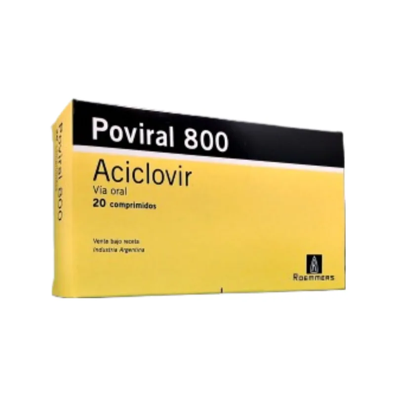 Poviral 800 mg Aciclovir x 20 Comp