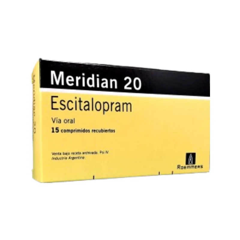 Meridian 20 mg Escitalopram x 15 Comp Recubiertos