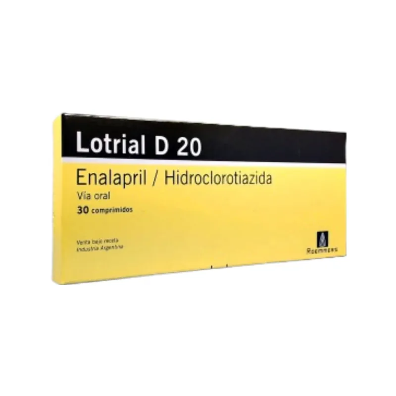Lotrial D-20 Enalapril + Hidroclorotiazida x 30 Comp