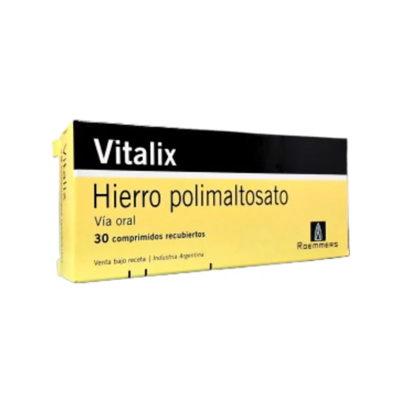 Vitalix 100 mg Hierro, Polimaltosatox 30 Comp Recubiertos