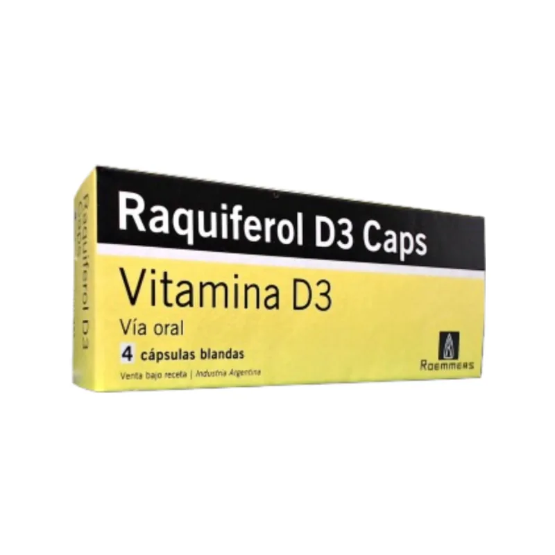 Raquiferol D3 Vitamina D3 100000 Ui Cáps Blandas x 4
