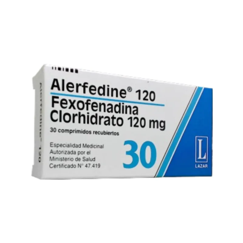 Alerfedine Fexofenadina 120 mg x 30 Comp Recubiertos