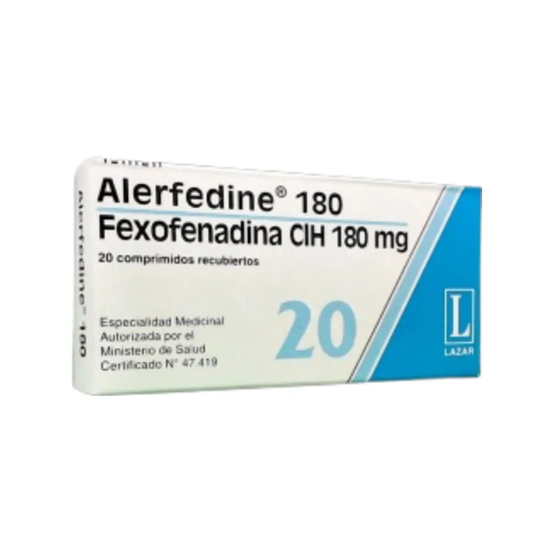 Alerfedine Fexofenadina 180 mg x 20 Comp Recubiertos