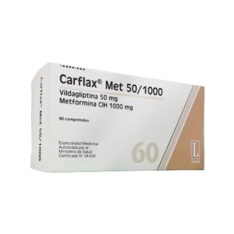 Carflax Met 50/1000 mg Vildagliptin + Metformina x 60 Comp
