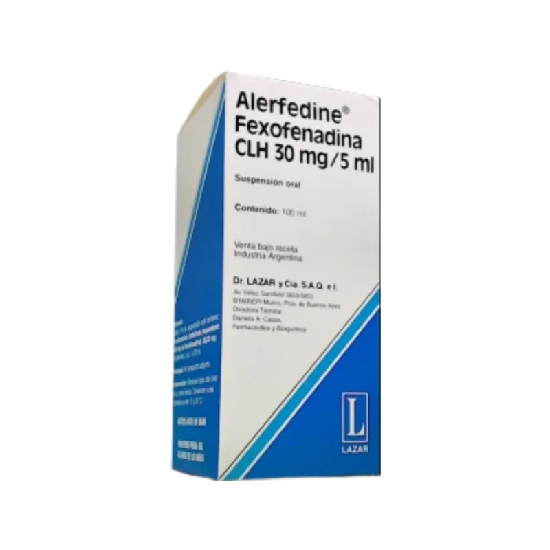 Alerfedine Fexofenadina Suspención Oral x 100 ml