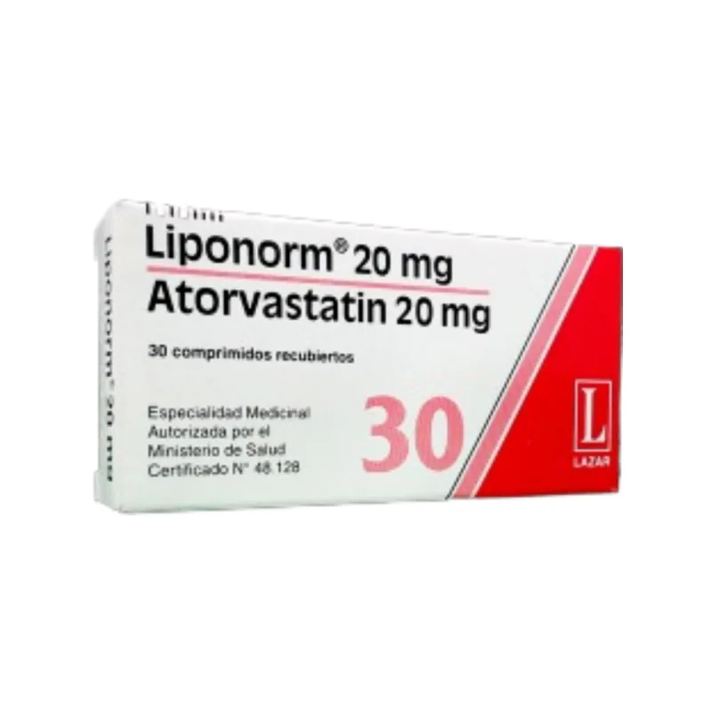Liponorm Atorvastatín 20 mg x 30 Comp Recubiertos
