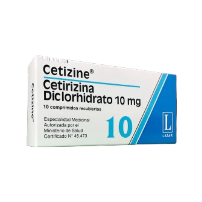 Cetizine 10 mg Cetrizina x 10 Comp Recubiertos