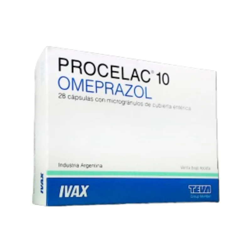 Procelac 10 Omeprazol 10 mg x 28 Cáps