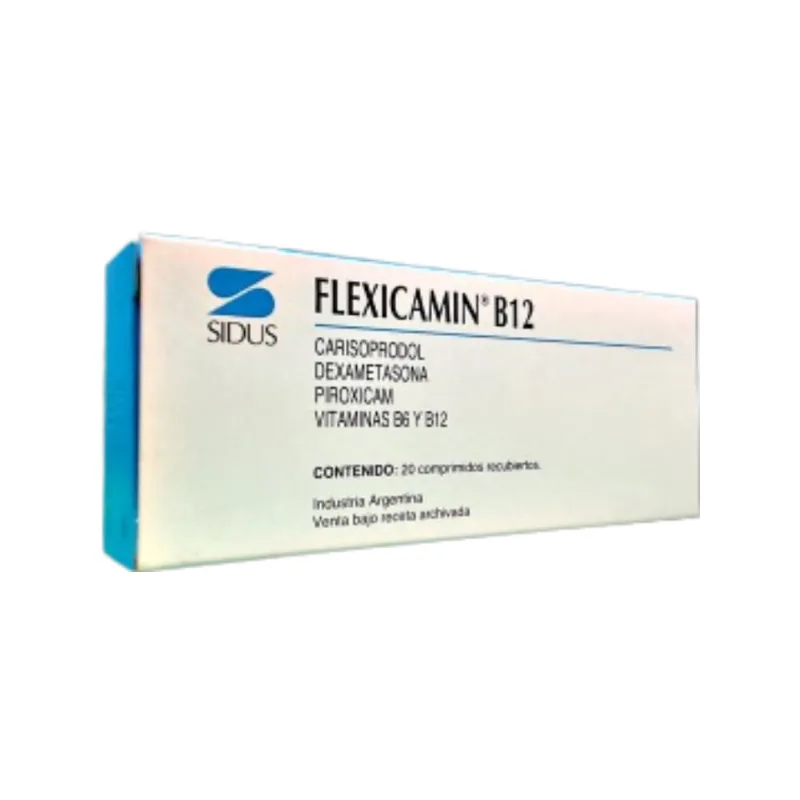 Flexicamin B12 Piroxicam + Carisoprodol + Asoc. x 20 Comp