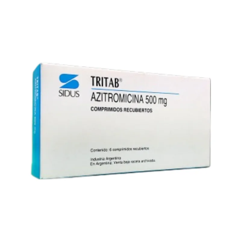 Tritab 500 mg Azitromicina x 6 Comp Recubiertos