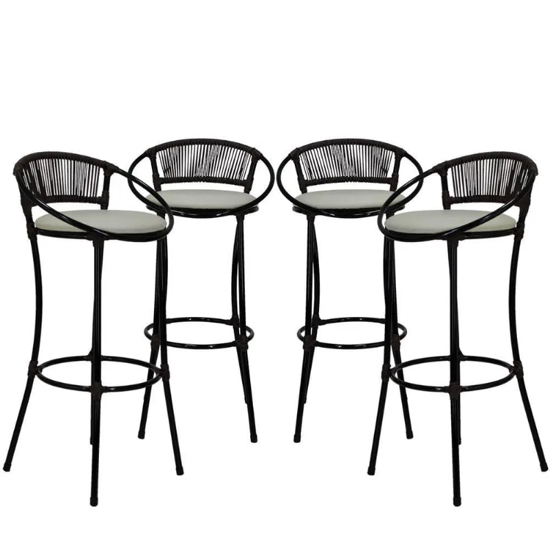 4 Banquetas Havaí Branco Gelo