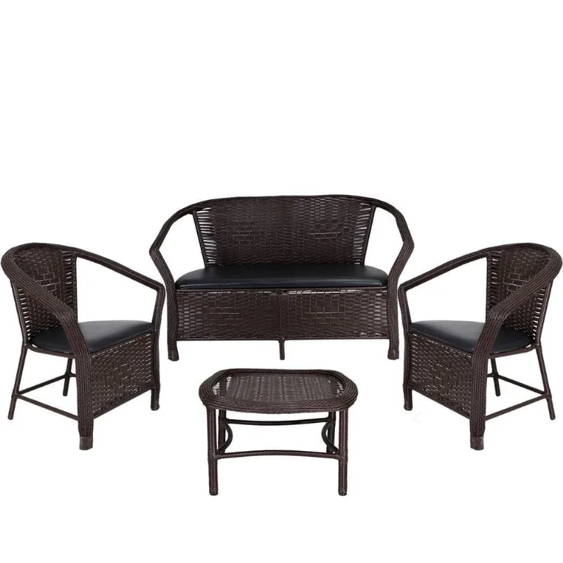 Conjunto De Poltronas E Mesa Preto Tabaco Navegantes