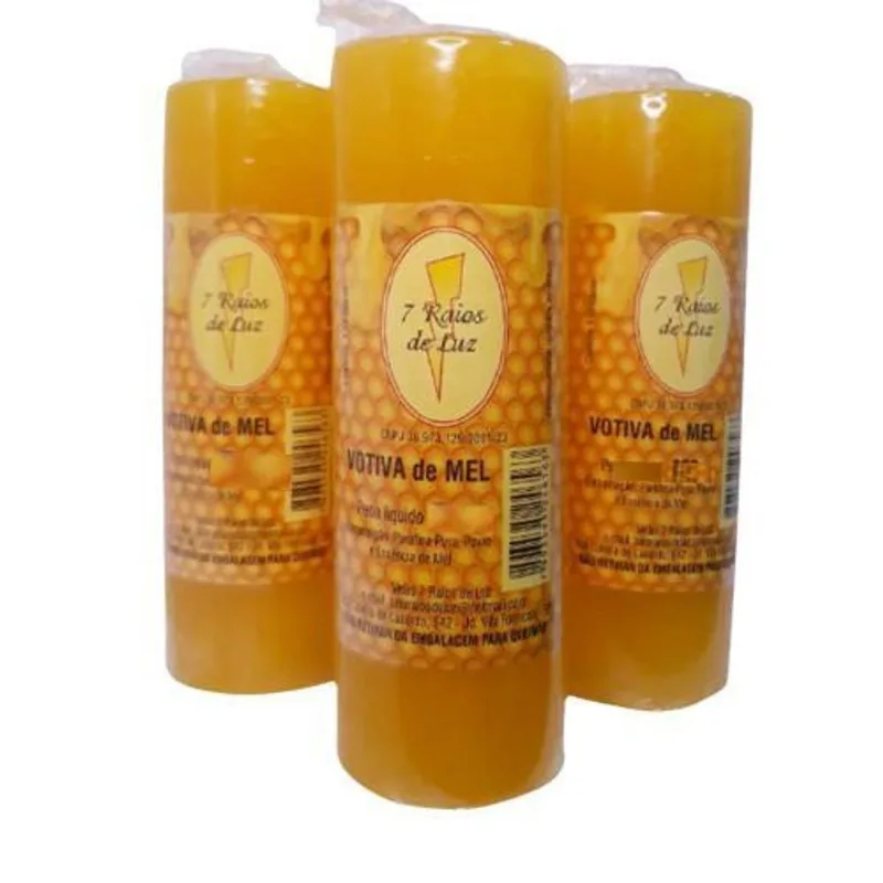 Kit 3 Und Velas Votivas De Mel 7 Dias - 260 Gr Cada