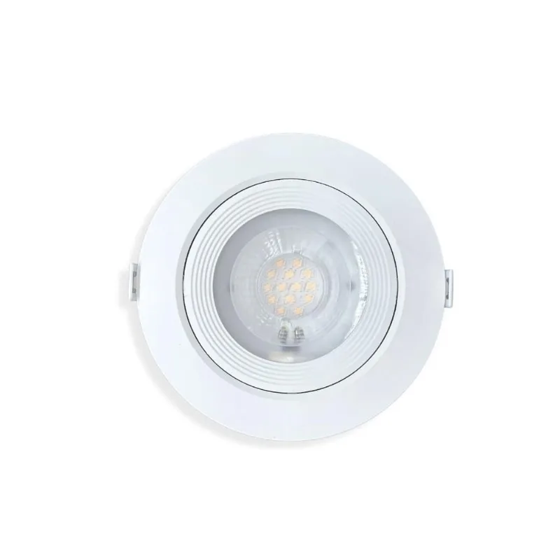 Spot Led Redondo De Embutir Bivolt 15W Branco Quente 3000K