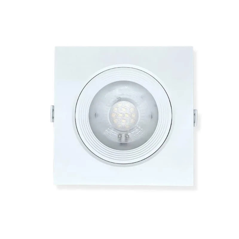 Kit 5 Spot Led Quadrado De Embutir 12 Watts Bivolt 3000K