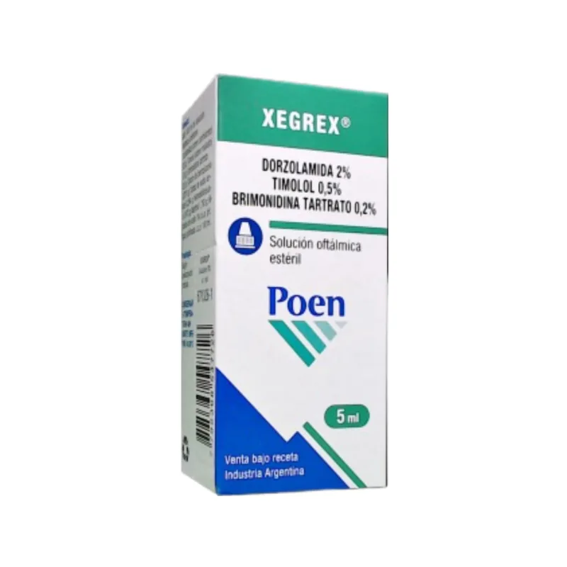 Xegrex Dorzolamida + Timolol + Brimonidina Solución Oftálmicax 5 ml