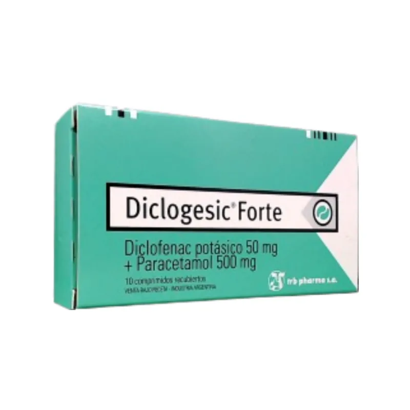 Diclogesic Forte Diclofenac Potásico + Paracetamol 50/500 mg x 10 Comp