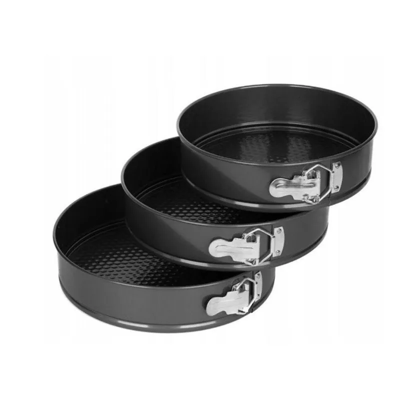 Kit Conjunto 3 Formas Redonda Fundo Removível Bolo Torta