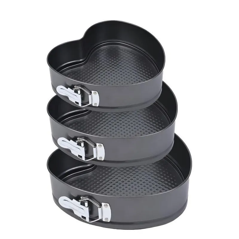 Kit 3 Forma Bolo Torta Fundo Removível Antiaderente Coracao