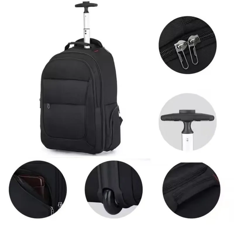 Mochila Escolar Executiva Com Rodinhas Para Laptop Notebook
